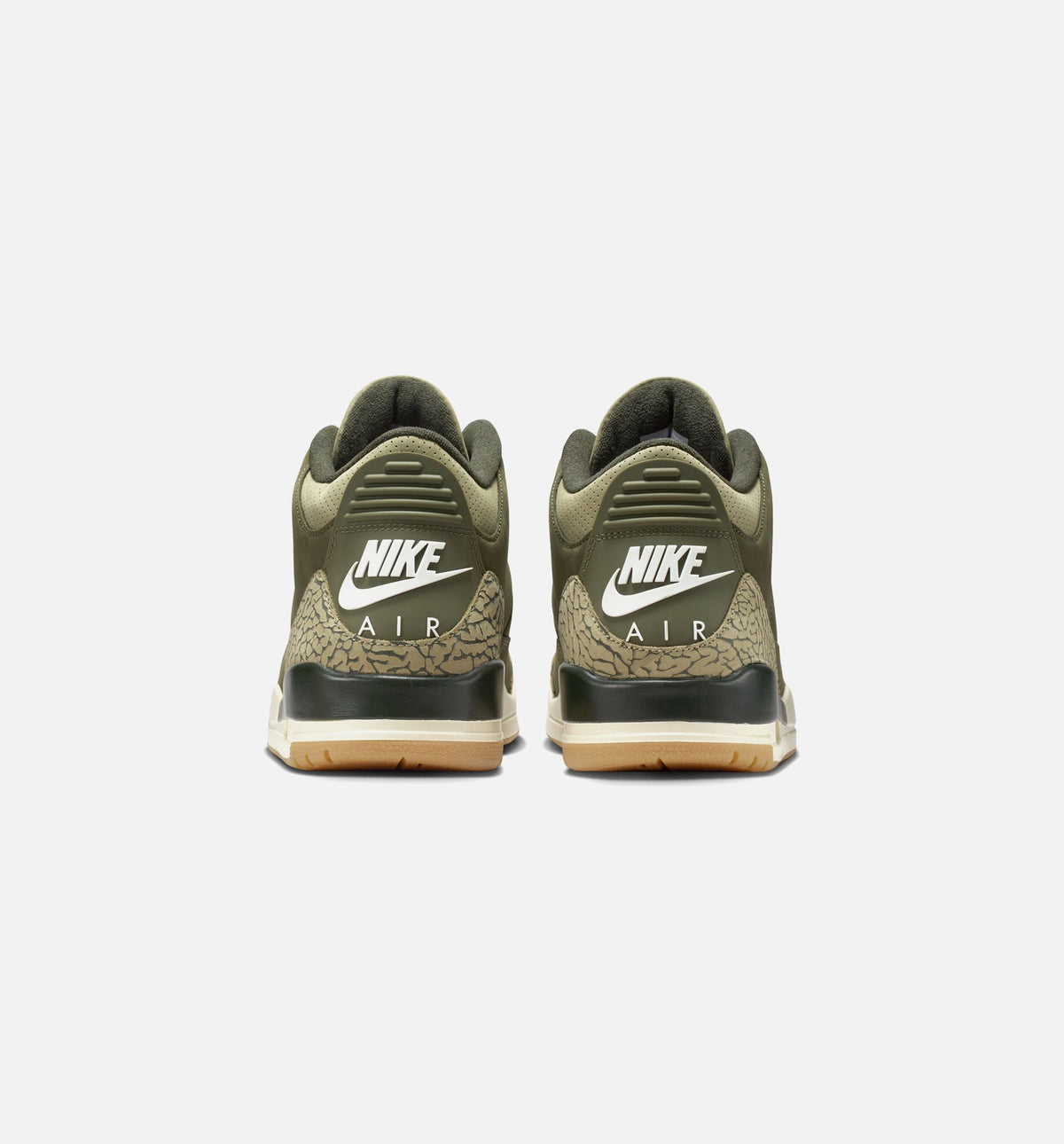 Air Jordan 3 Retro Medium Olive Men's Lifestyle Shoes - Medium Olive / Sequoia / Neutral Olive / Sail / Total Crimson