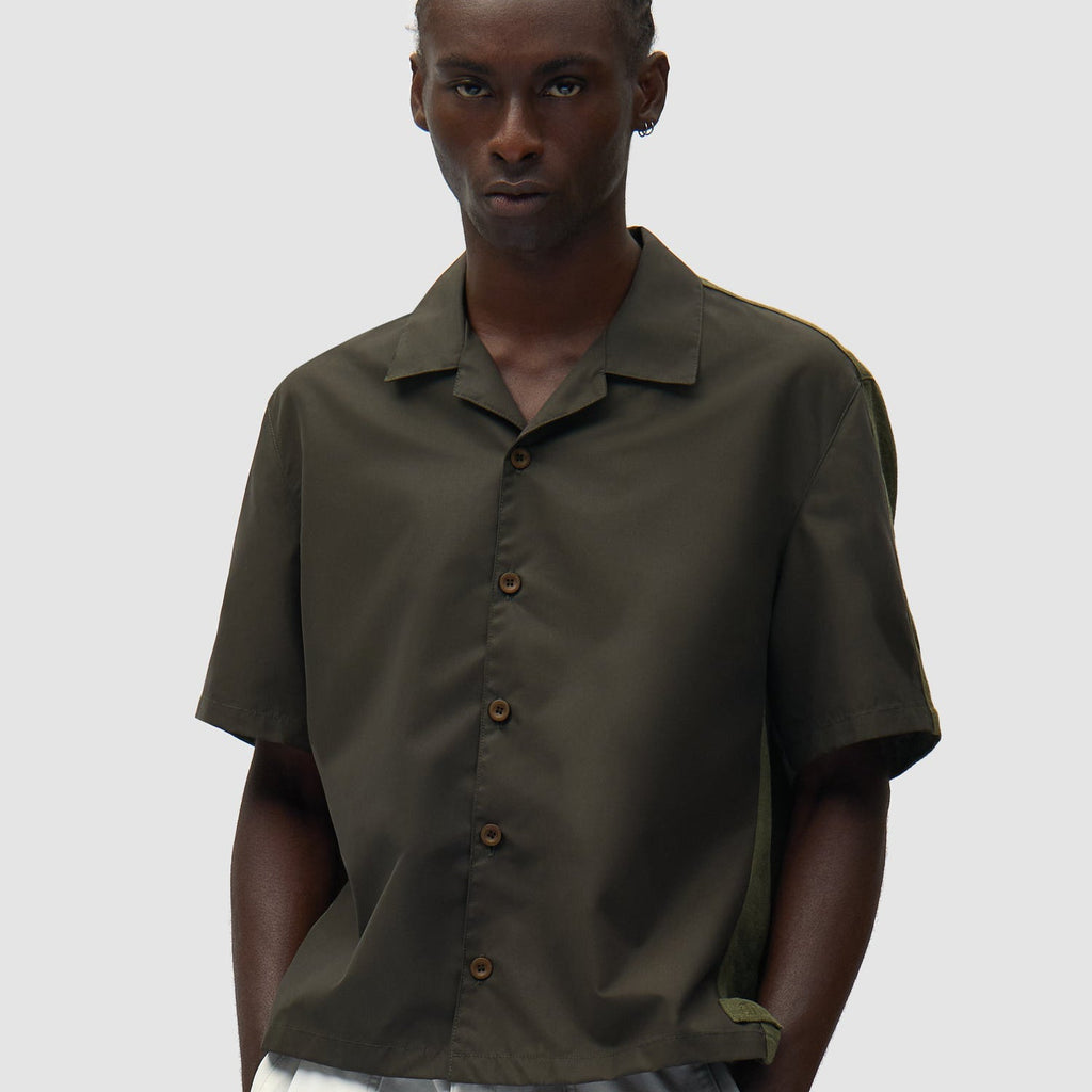 Arte Nylon Linen Shirt: Green