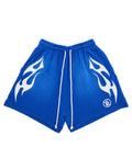 Hellstar Flame Shorts Blue