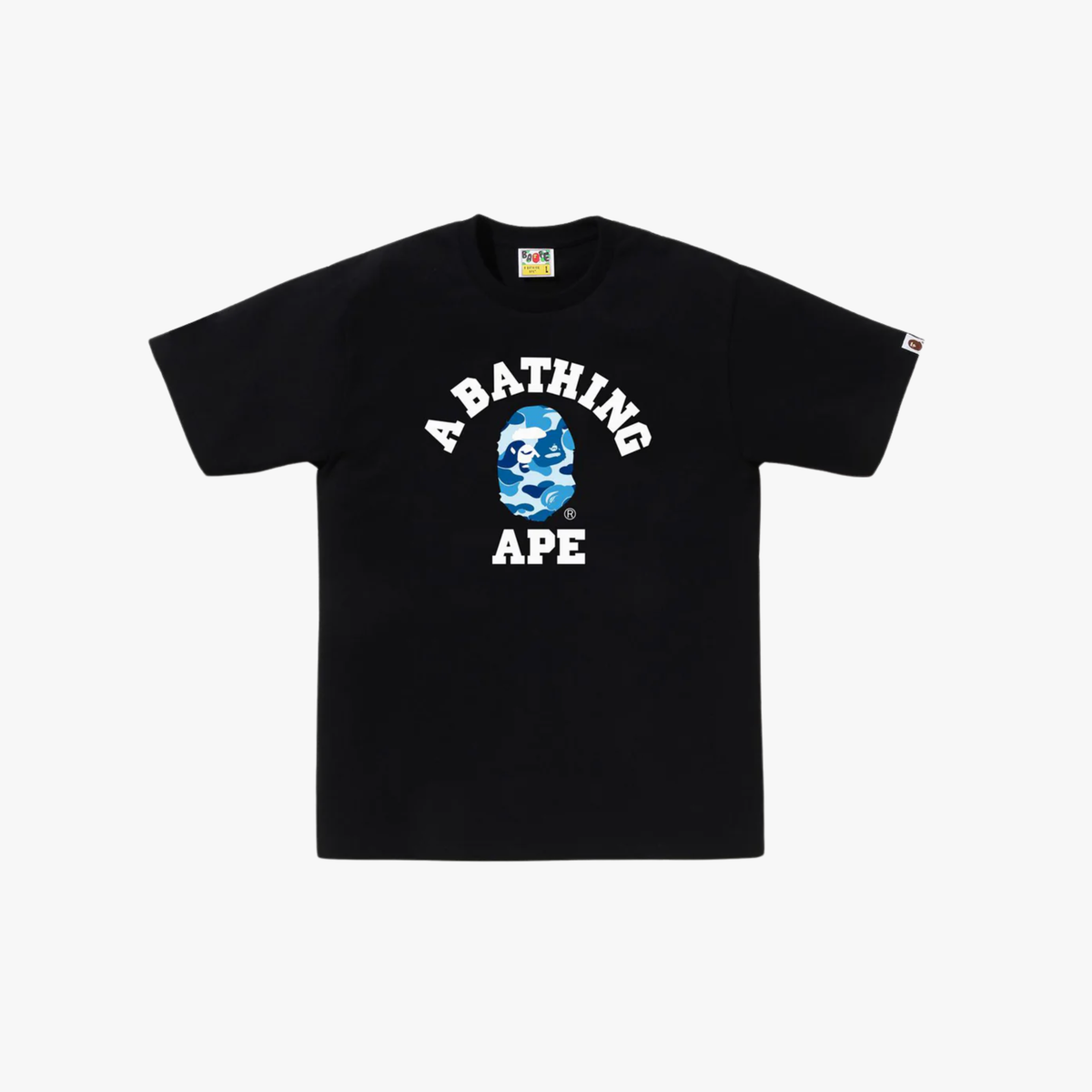 Bape Abc Camo College Tee Black/Blue