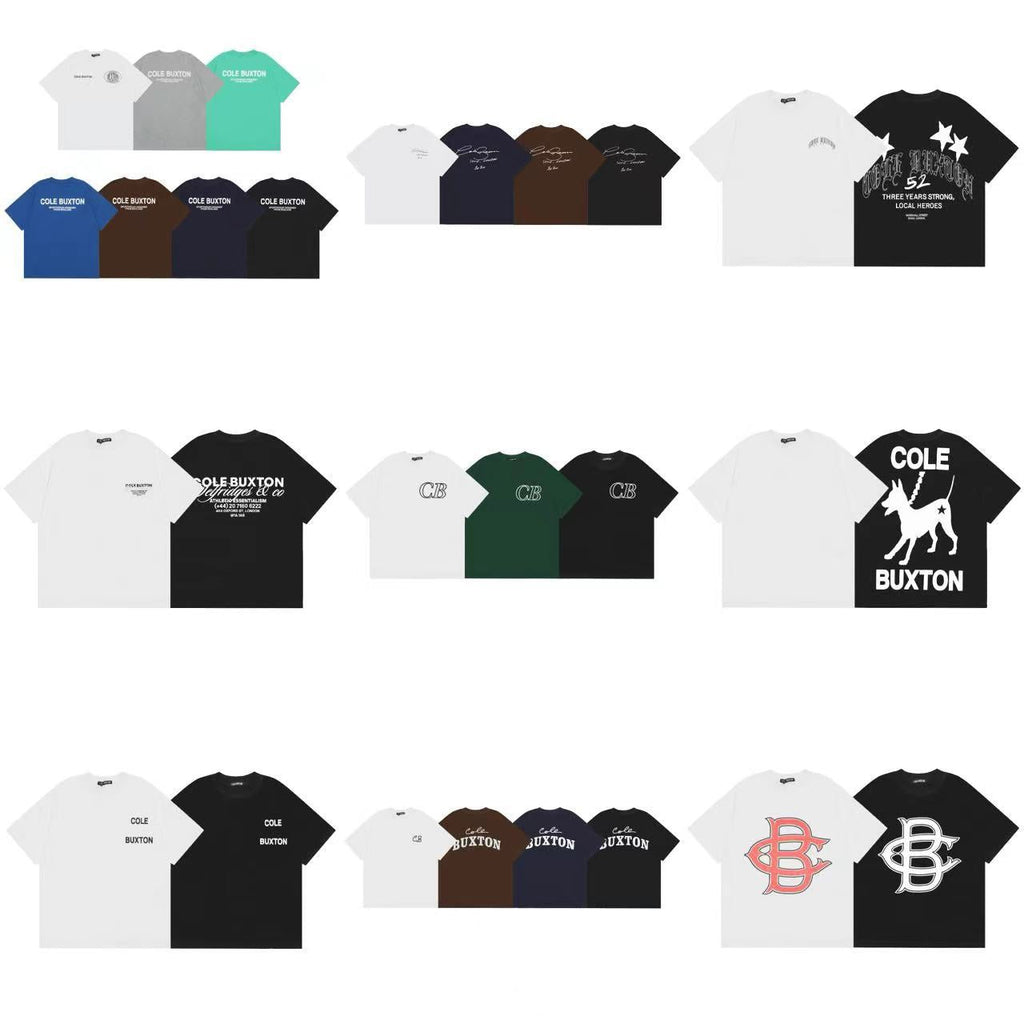Cole Buxton Multi‑Slogan Graphic Oversized Tee Streetwear Unisex