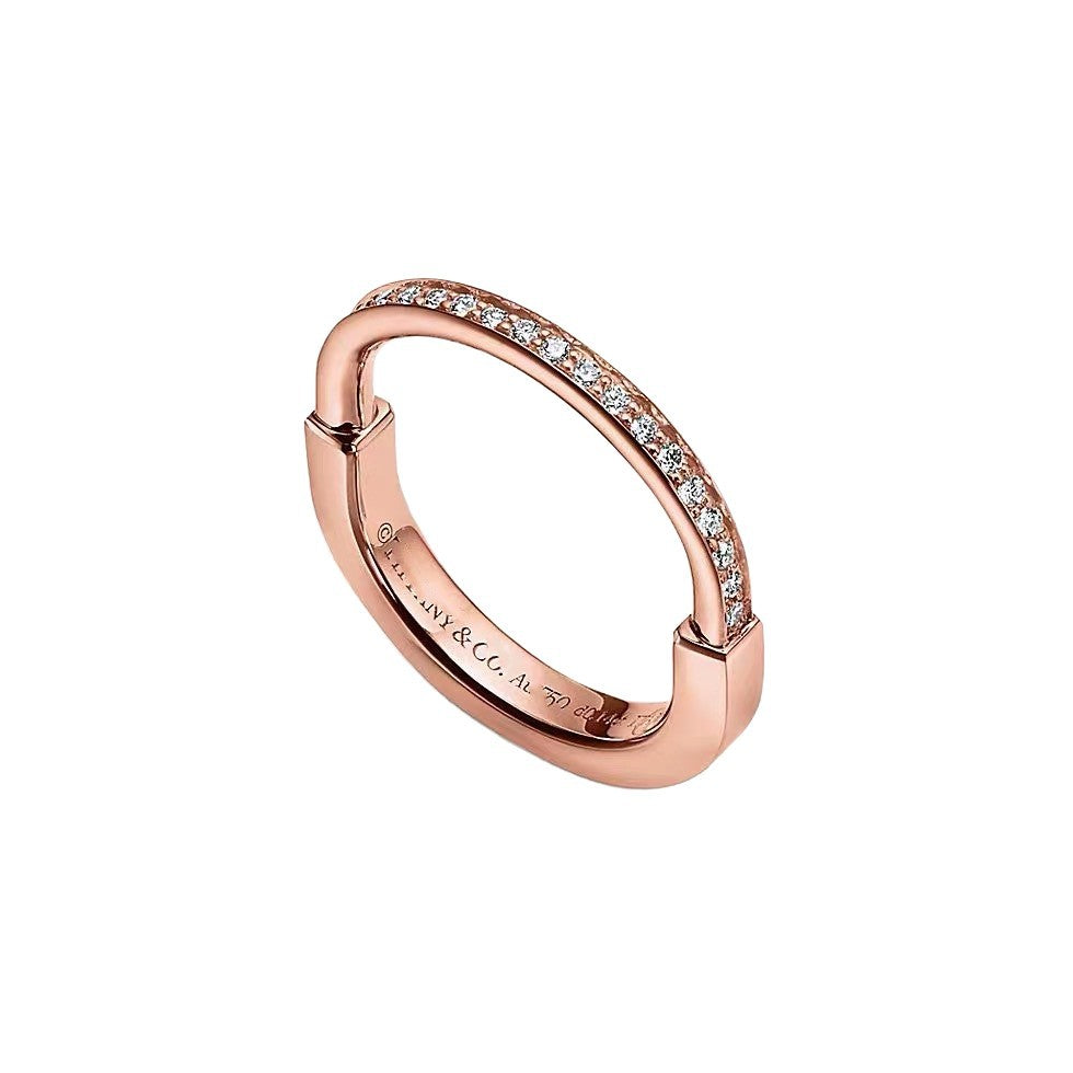 Tiffany Style Lock 18K Gold-Plated Ring