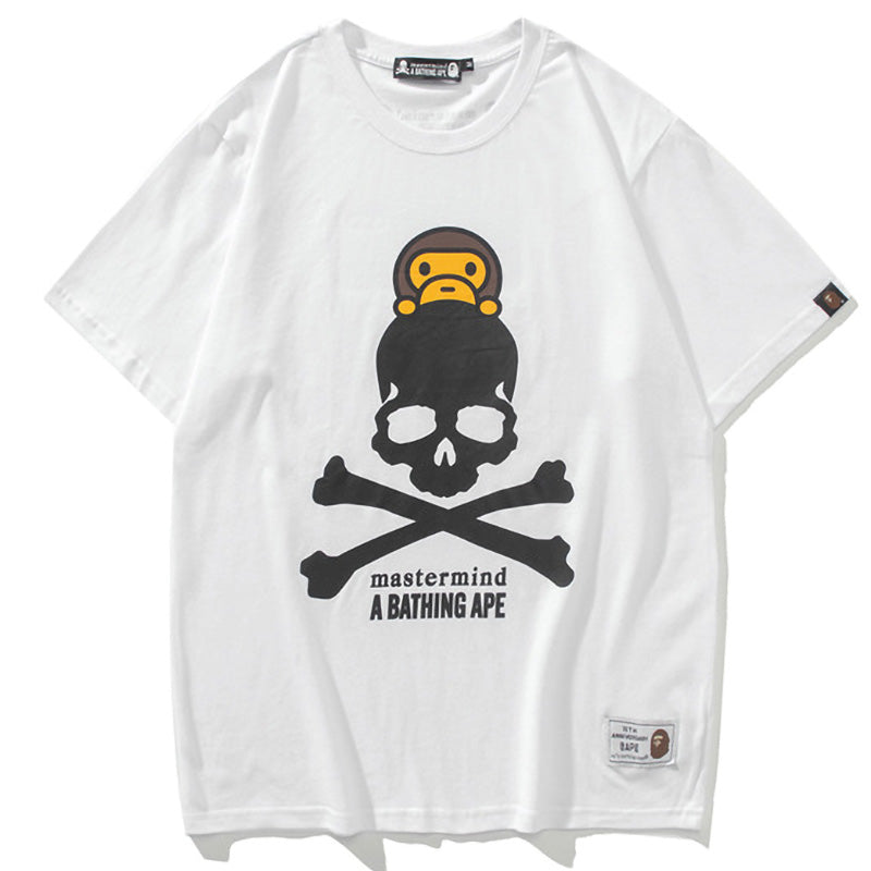 BAPE x Mastermind Baby Milo Skull Men's T-Shirt - White