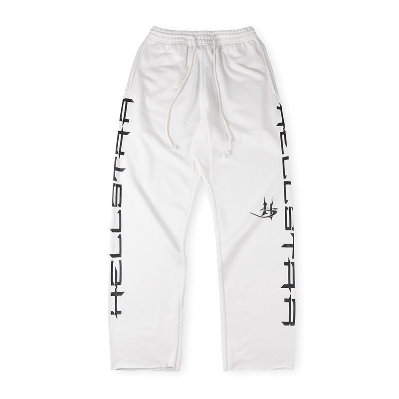Hellstar Gothic Logo Straight-Leg  Sweatpants