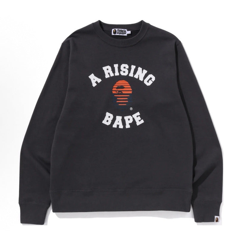 Bape Camo Ape Head Graphic Washed Oversized Crewneck Streetwear