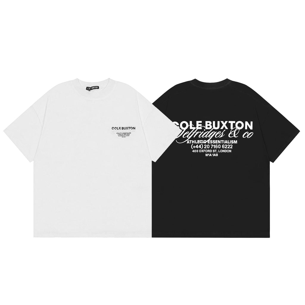 Cole Buxton Multi‑Slogan Graphic Oversized Tee Streetwear Unisex
