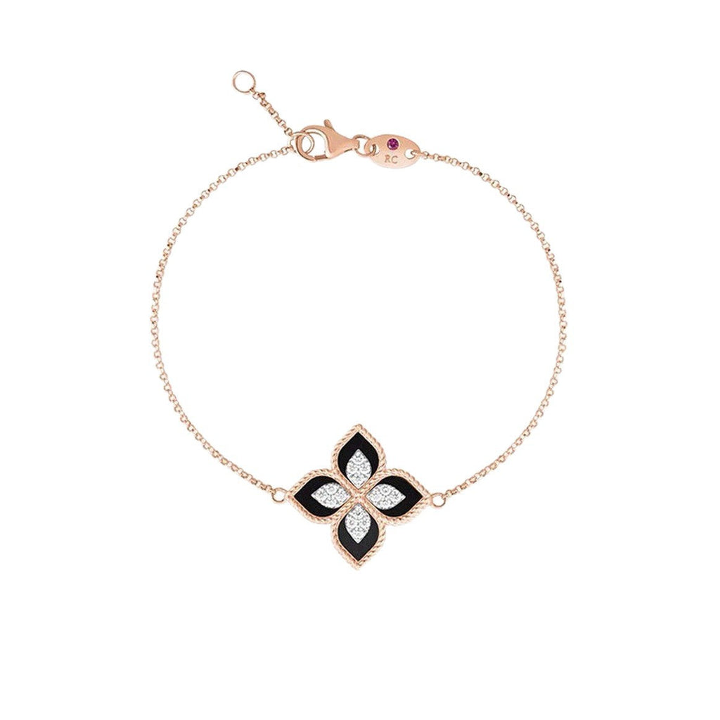 Roberto Coin Style Four-Leaf Clover Cubic Zirconia Bracelet