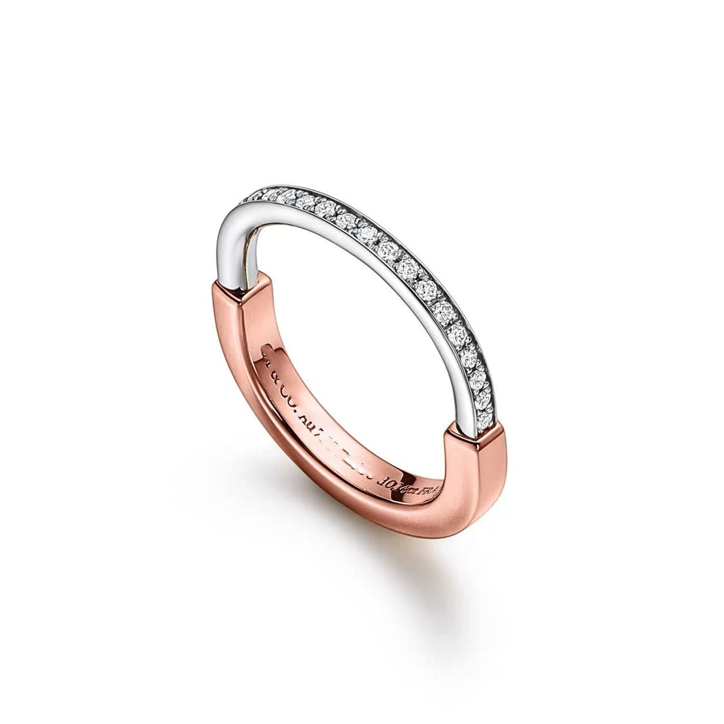 Tiffany Style Lock 18K Gold-Plated Ring