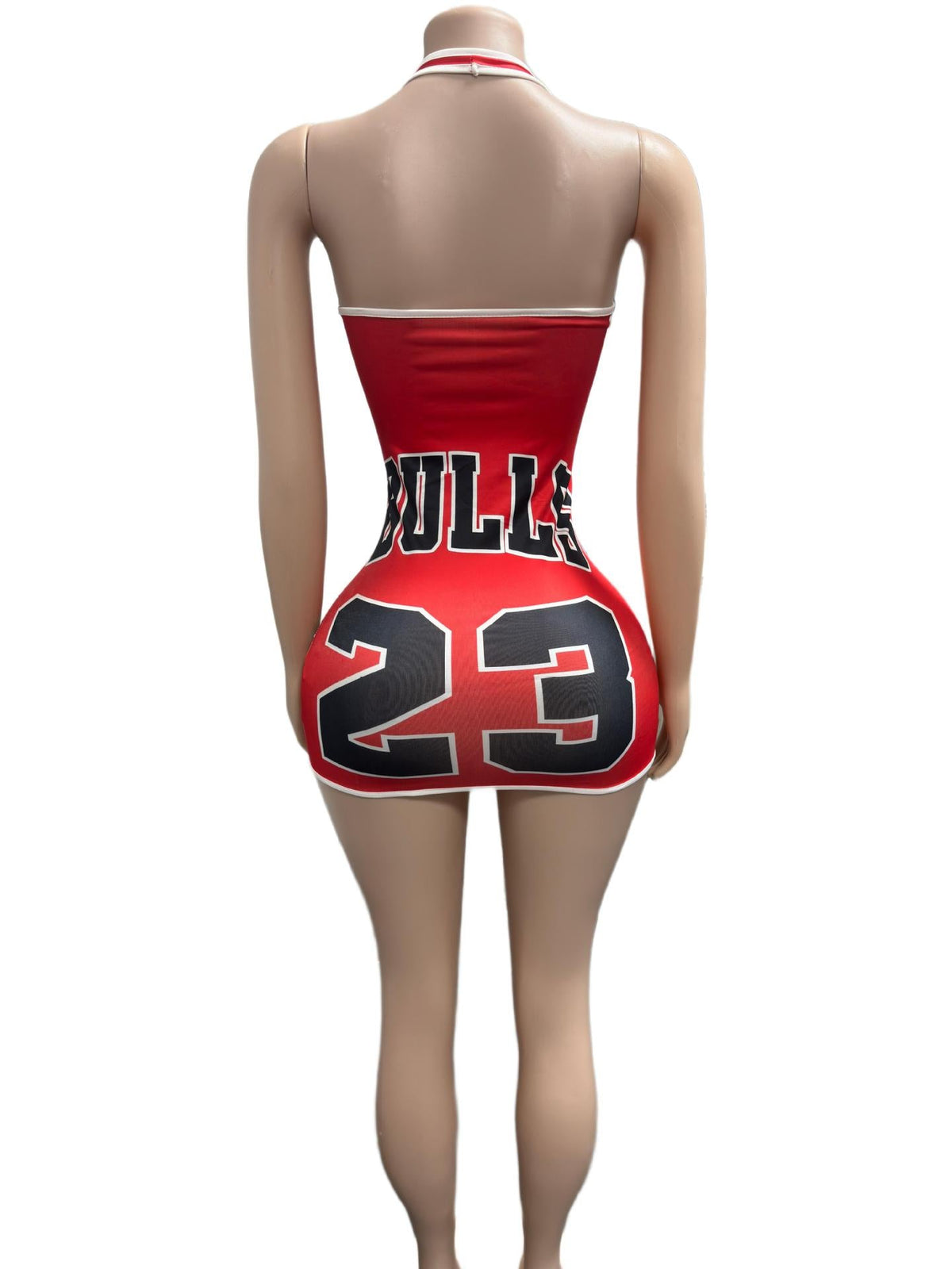 Shay Kawaii Bulls Lace Up Halter Cutout Bodycon Mini Dress Women