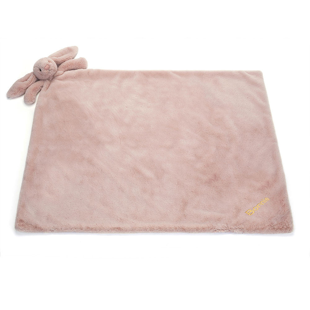 Personalized Bashful Luxe Bunny Rosa Blankie