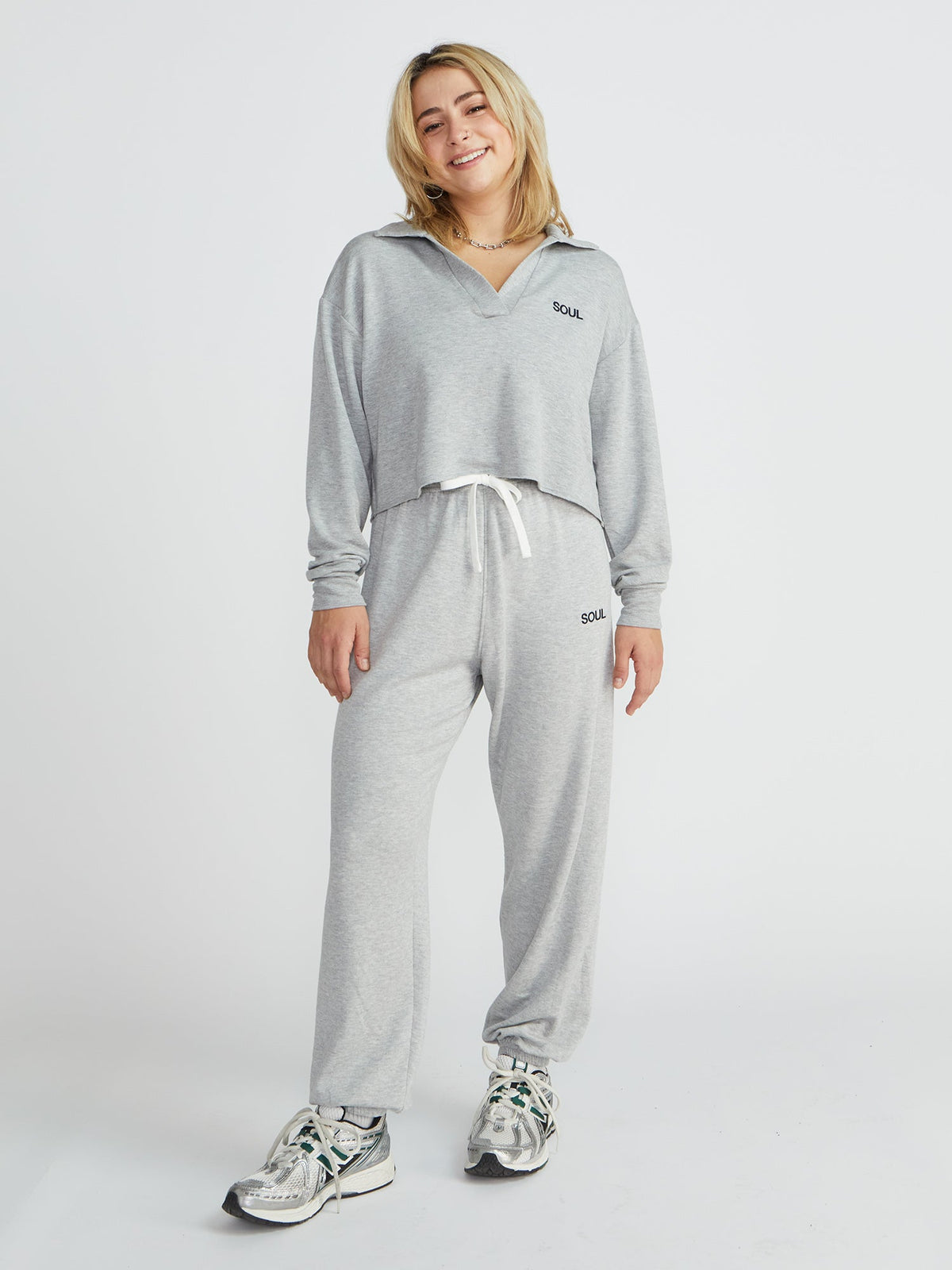 JOAN FLEECE POLO SWEATSHIRT
