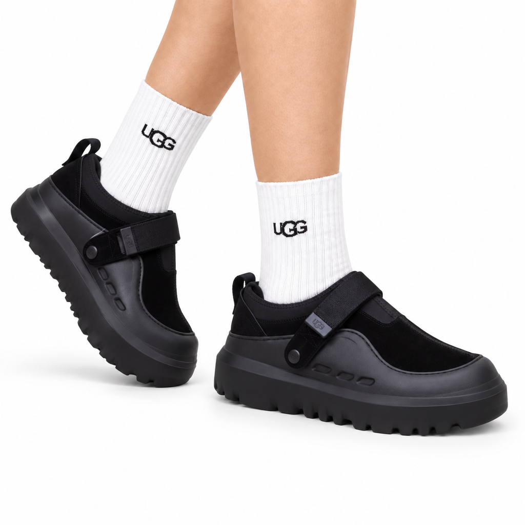 UGG Black Strap Platform Casual Shoes