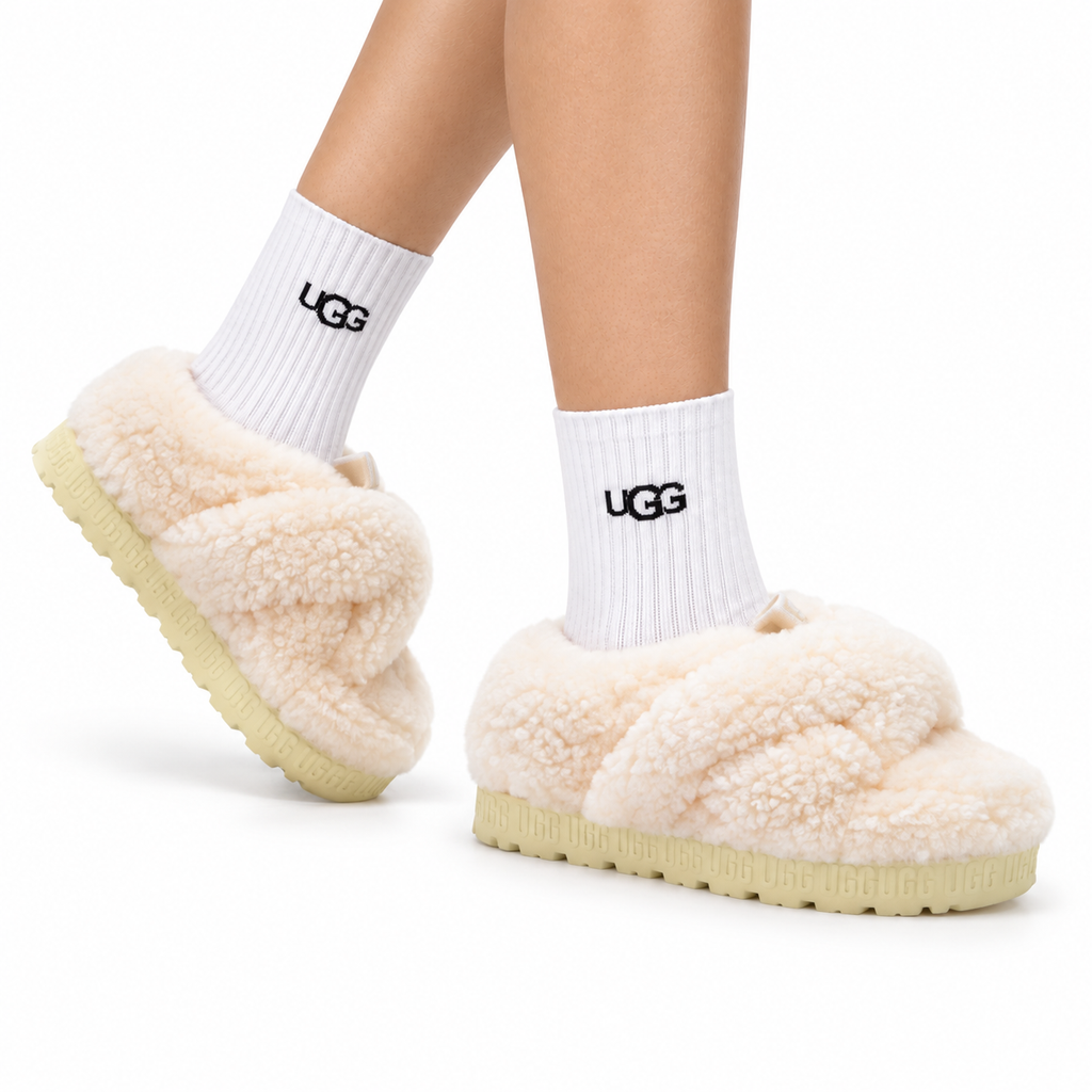 UGG Slipper Evolution Fluffy Platform Slides
