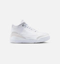 Air Jordan 3 Retro White & Silver Preschool Lifestyle Shoe