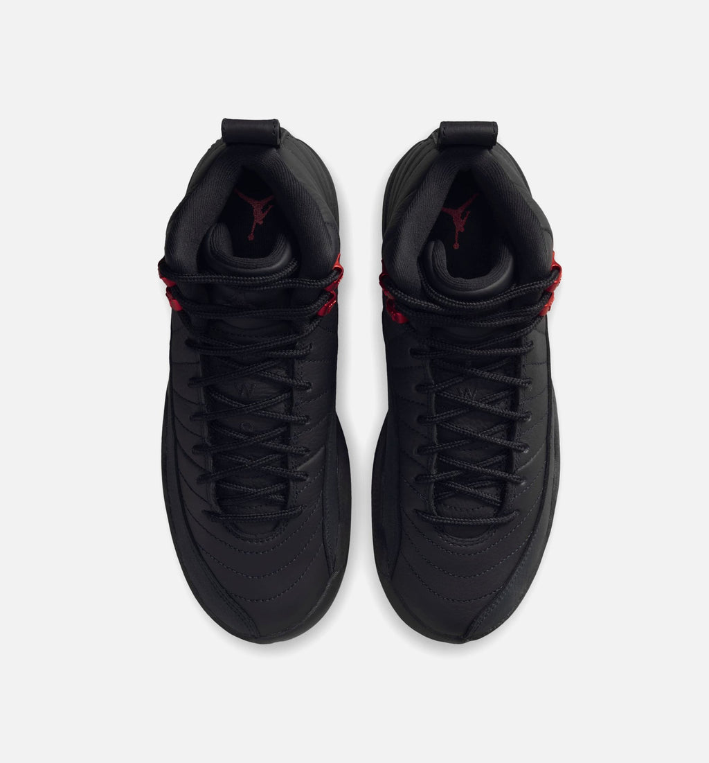 Air Jordan 12 Retro Bloodline Grade School Lifestyle Shoes | Black / Varsity Red