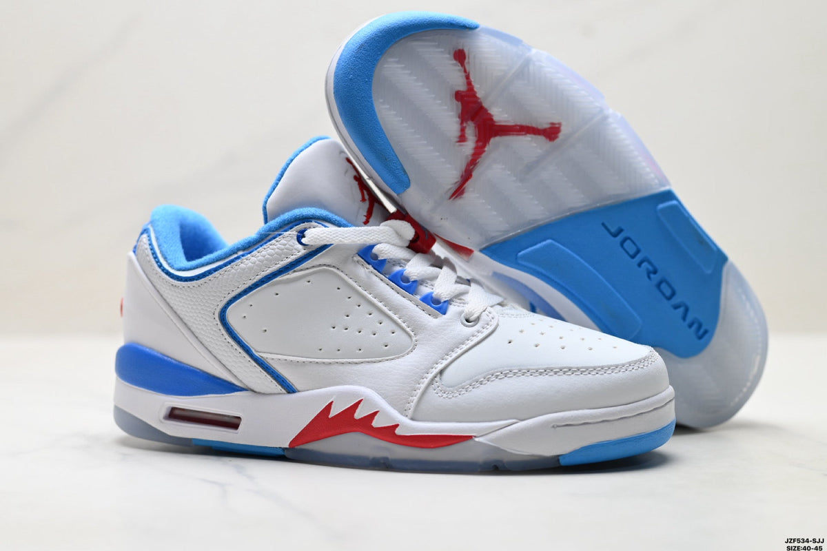Air Jordan 5 Low White University Blue Sneakers