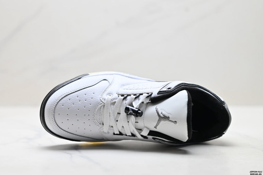 Air Jordan 5 Low White Black Sneakers
