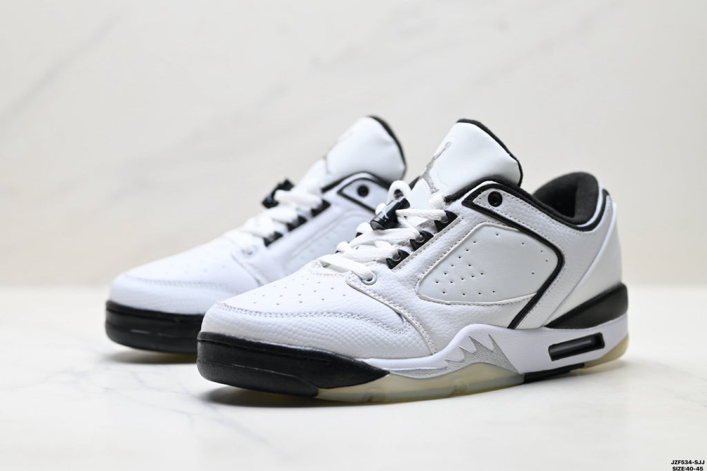 Air Jordan 5 Low White Black Sneakers