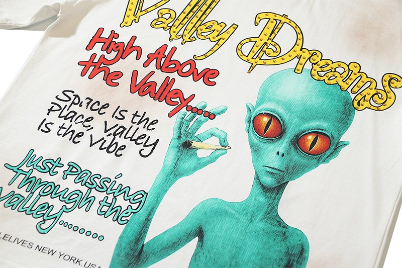 VALE USA Rhinestone Washed Graphic T-Shirt