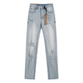Ksubi Distressed Light Wash Slim Tapered Jeans