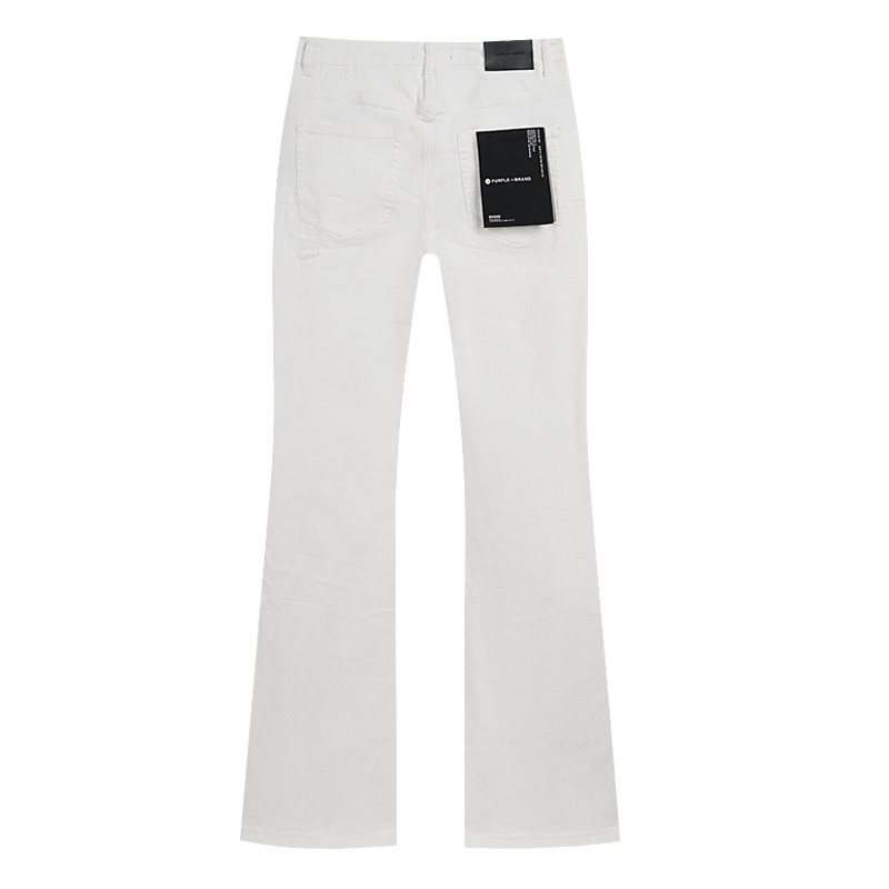 Purple Brand Distressed White Jeans
