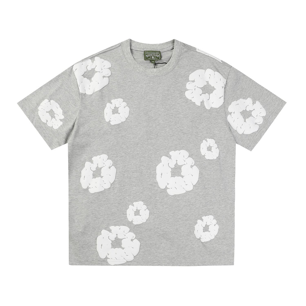 DENIM TEARS All-Over White Flower Print T-Shirt
