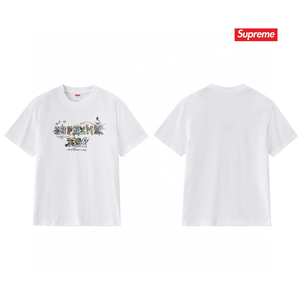 Supreme Cartoon Letter Graphic T-Shirt