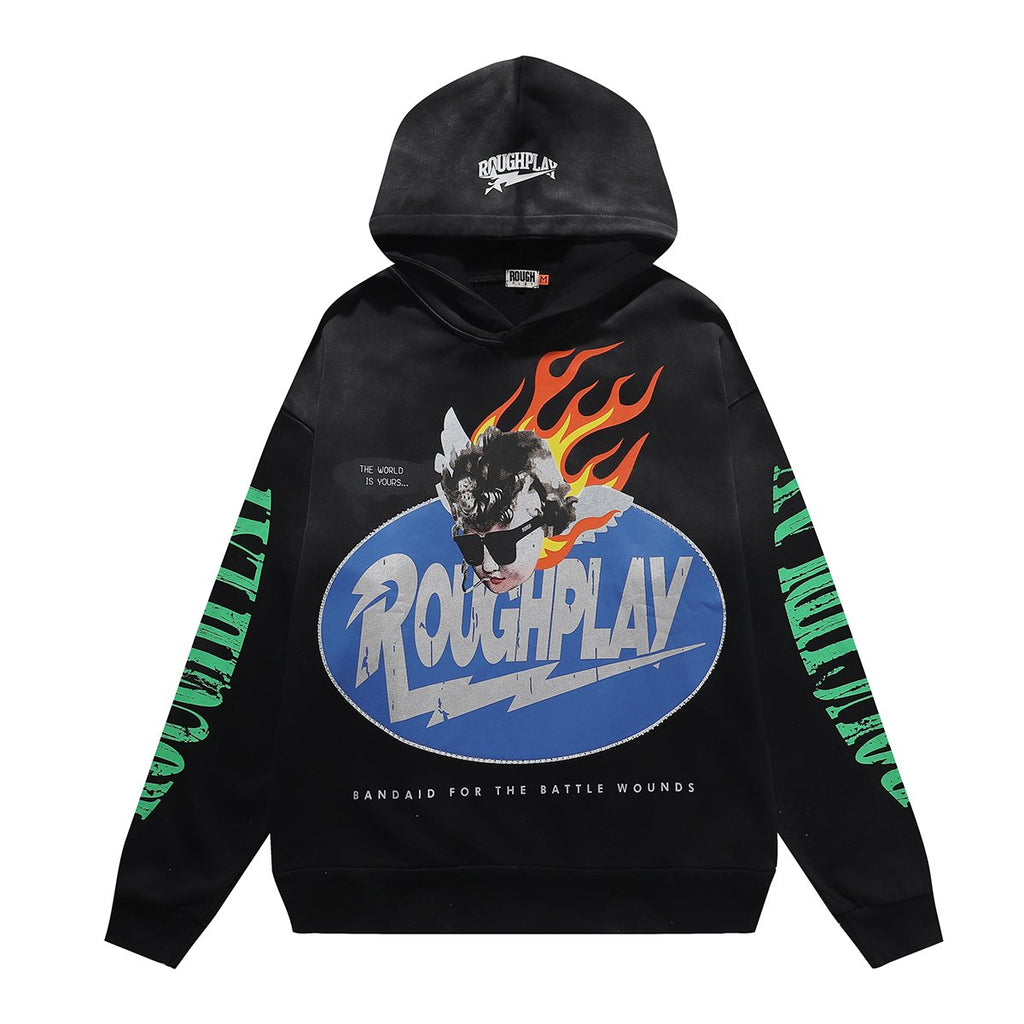 Rough Play SoulBoy Rhinestone Graphic Hoodie