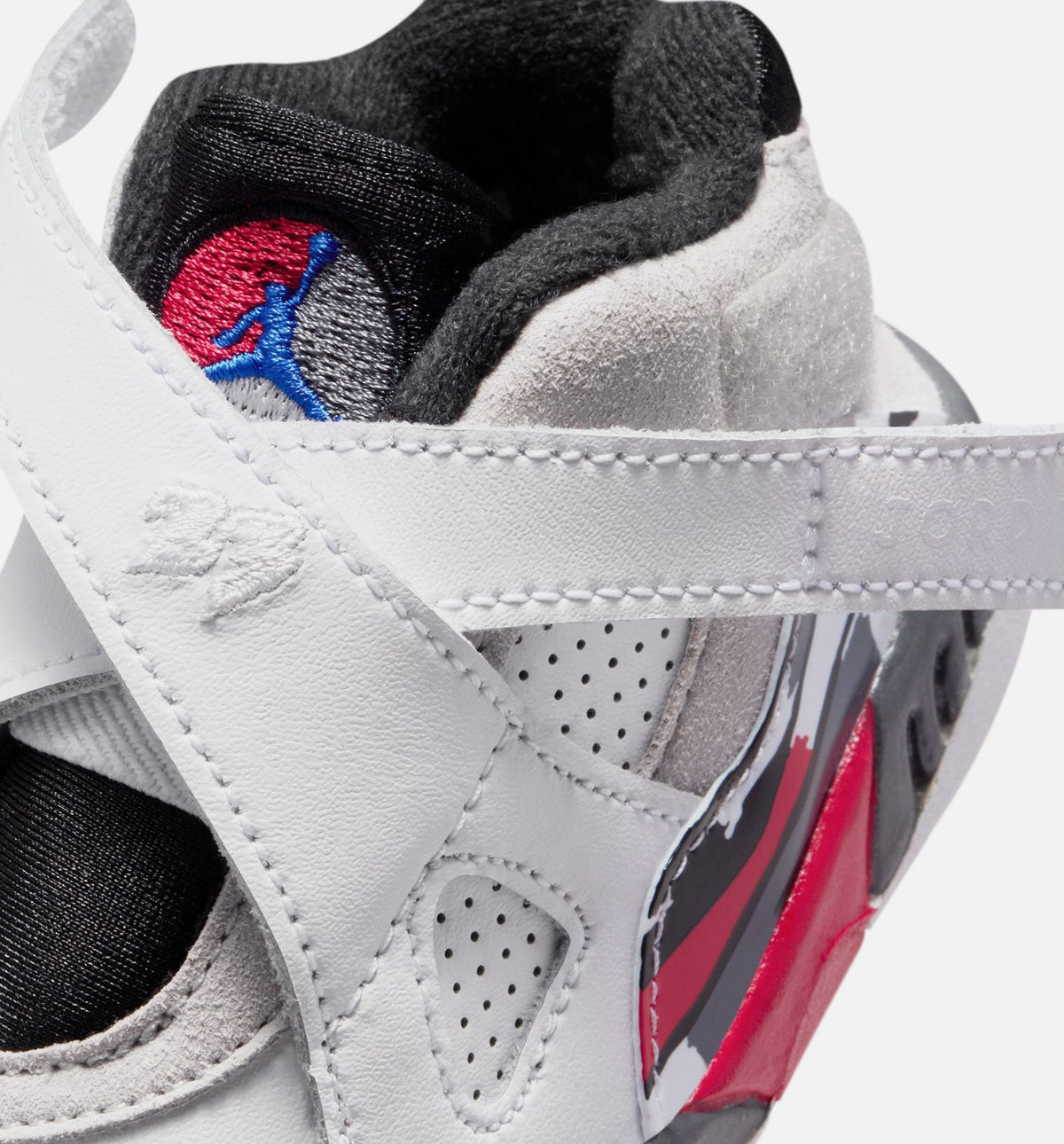 Air Jordan 8 Retro "White and True Red" Infant/Toddler Shoe – White/Black/True Red