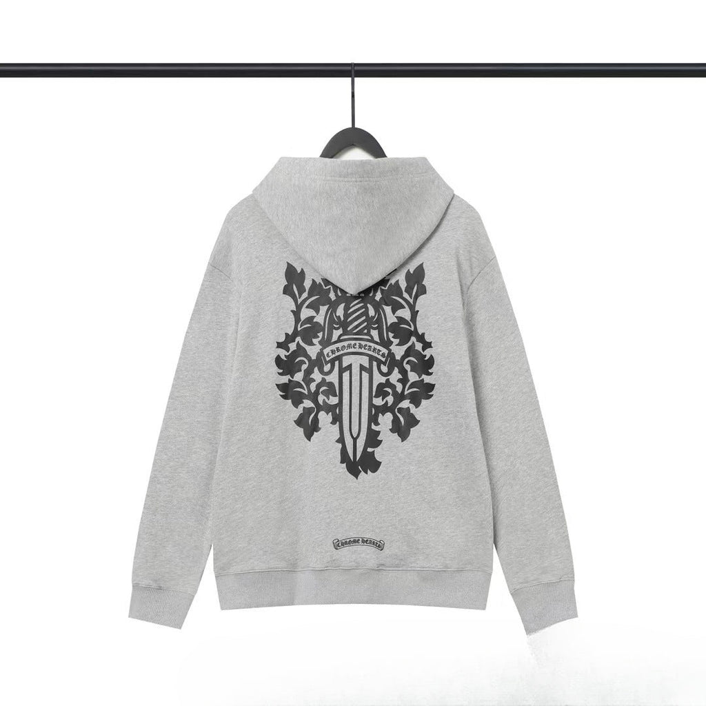 Chrome Heart Hoodie Chrome Heart Sanskrit embroidered hooded sweater sweater