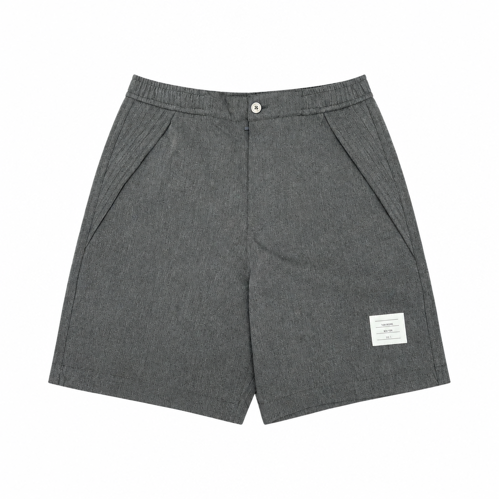 Thom Browne Solid Color Drawstring Casual Shorts