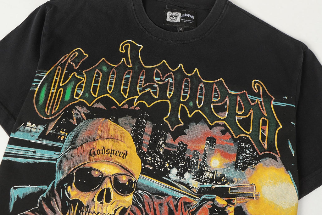 Godspeed Skull Car Graphic T-Shirt