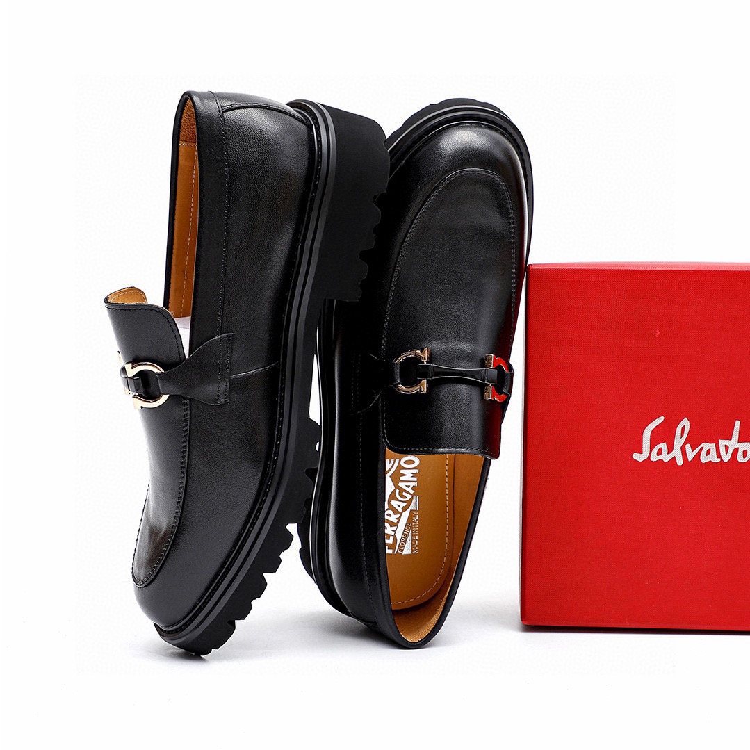Salvatore Ferragamo Men's Black Bit Loafers