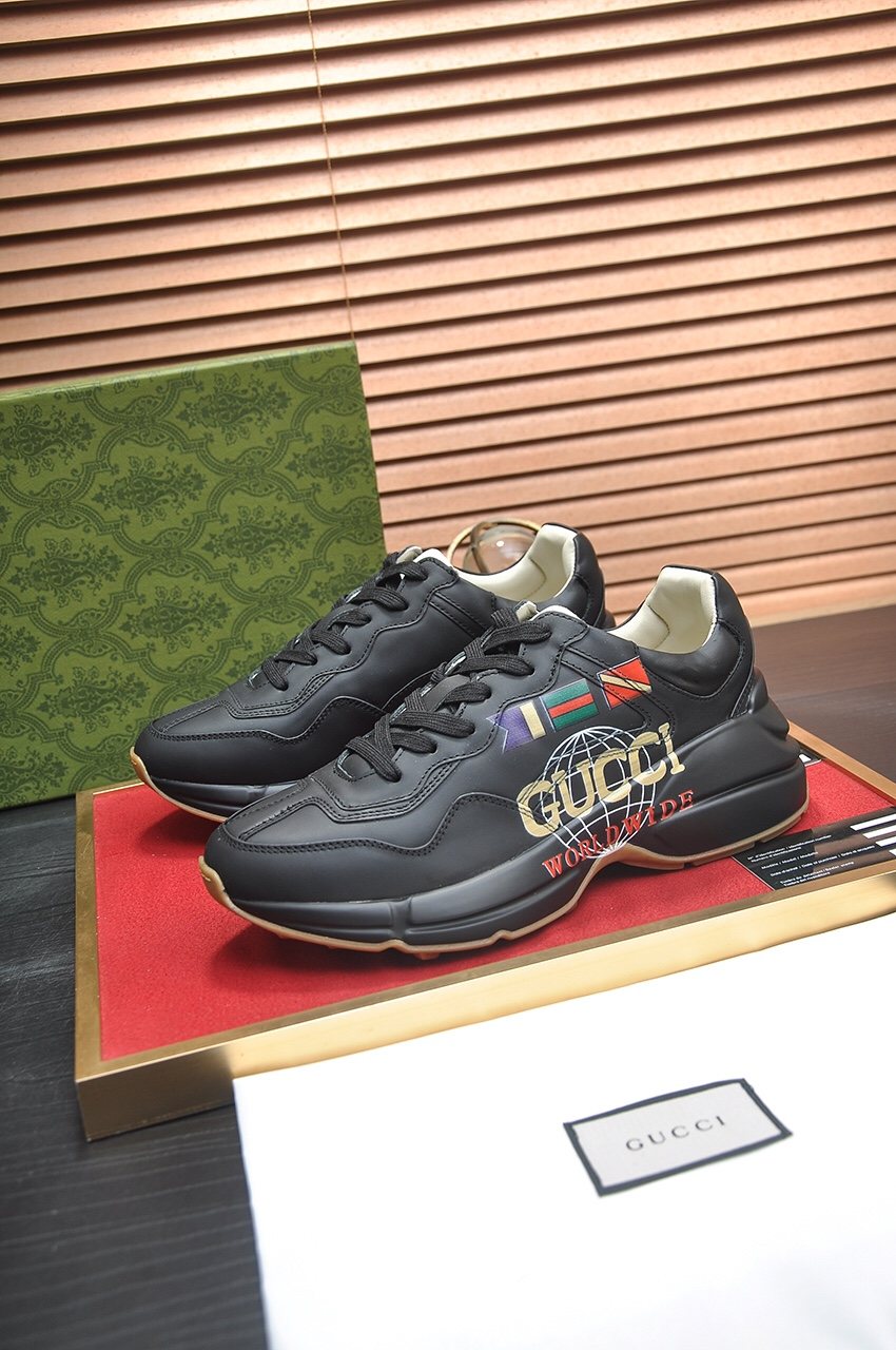 Gucci Black Multicolor Low-Top Sneakers