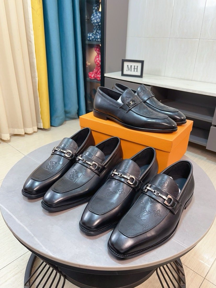 Louis Vuitton Dark Brown Buckle Loafers