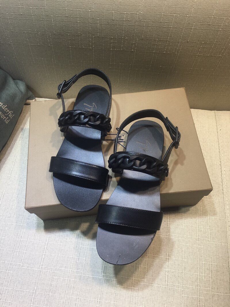 Giuseppe Zanotti Black Braided Open-Toe Sandals