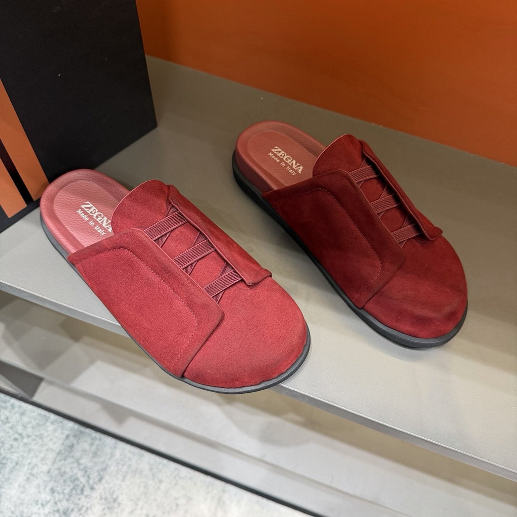 Zegna Men's Cutout Slide Sandals