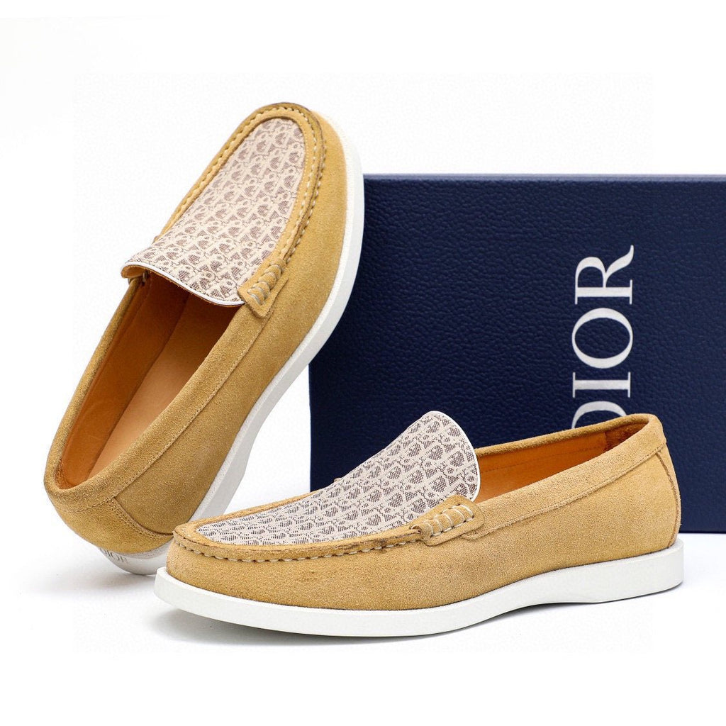 Dior Patterned Vamp Slip-On Shoes