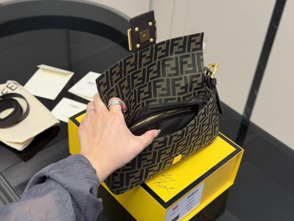 Fendi Monogram Flap Shoulder Bag