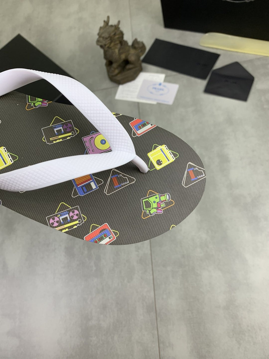 Prada Multicolor Print Flip-Flops