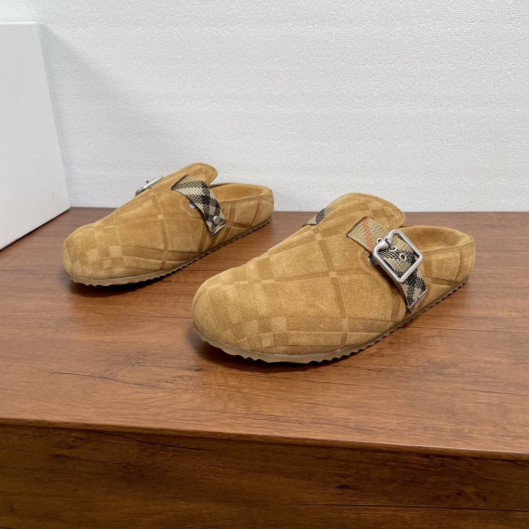 Burberry Men's Patterned Slip-On Sandals
