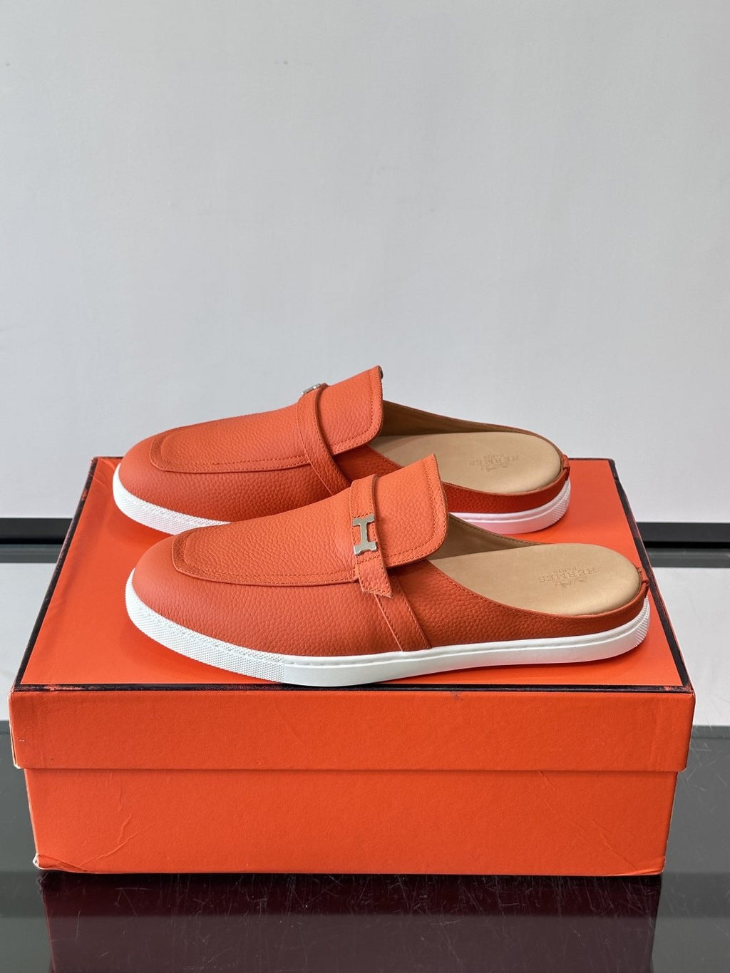 Hermès H-Accent Slip-On Mules