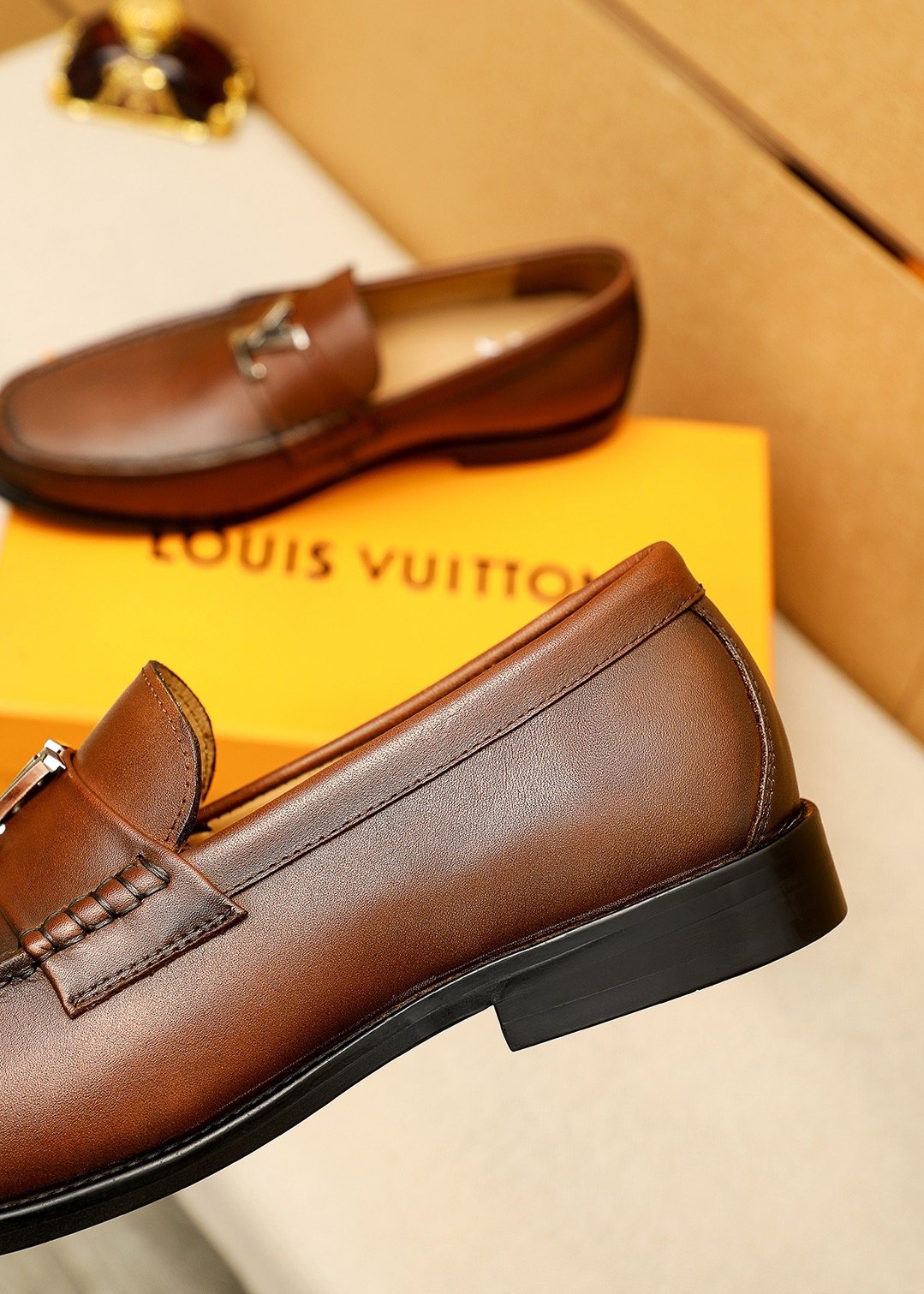 Louis Vuitton Leather Hardware Loafers
