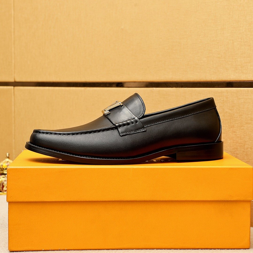 Louis Vuitton Leather Hardware Loafers