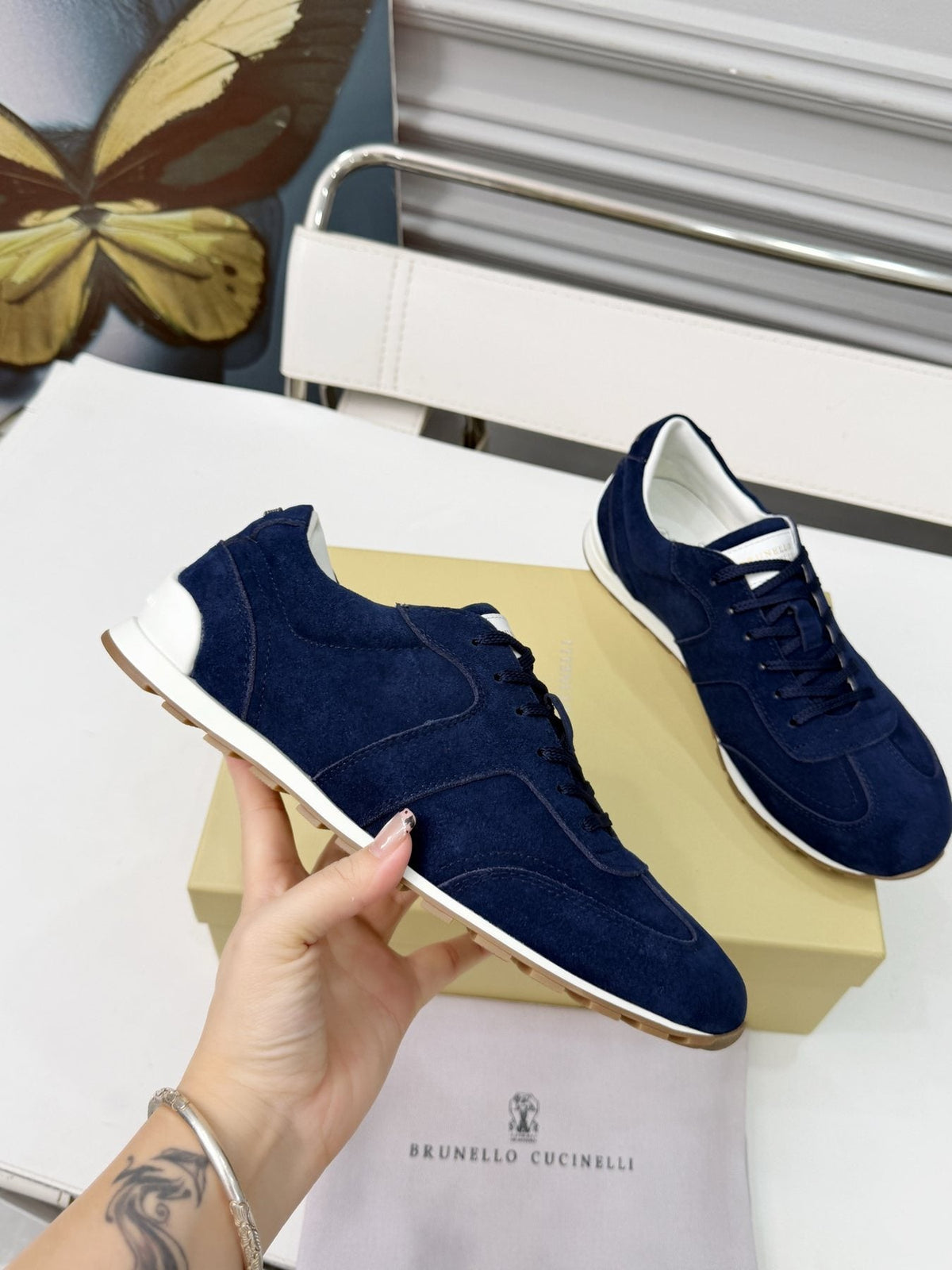 Brunello Cucinelli Paneled Low-Top Sneakers