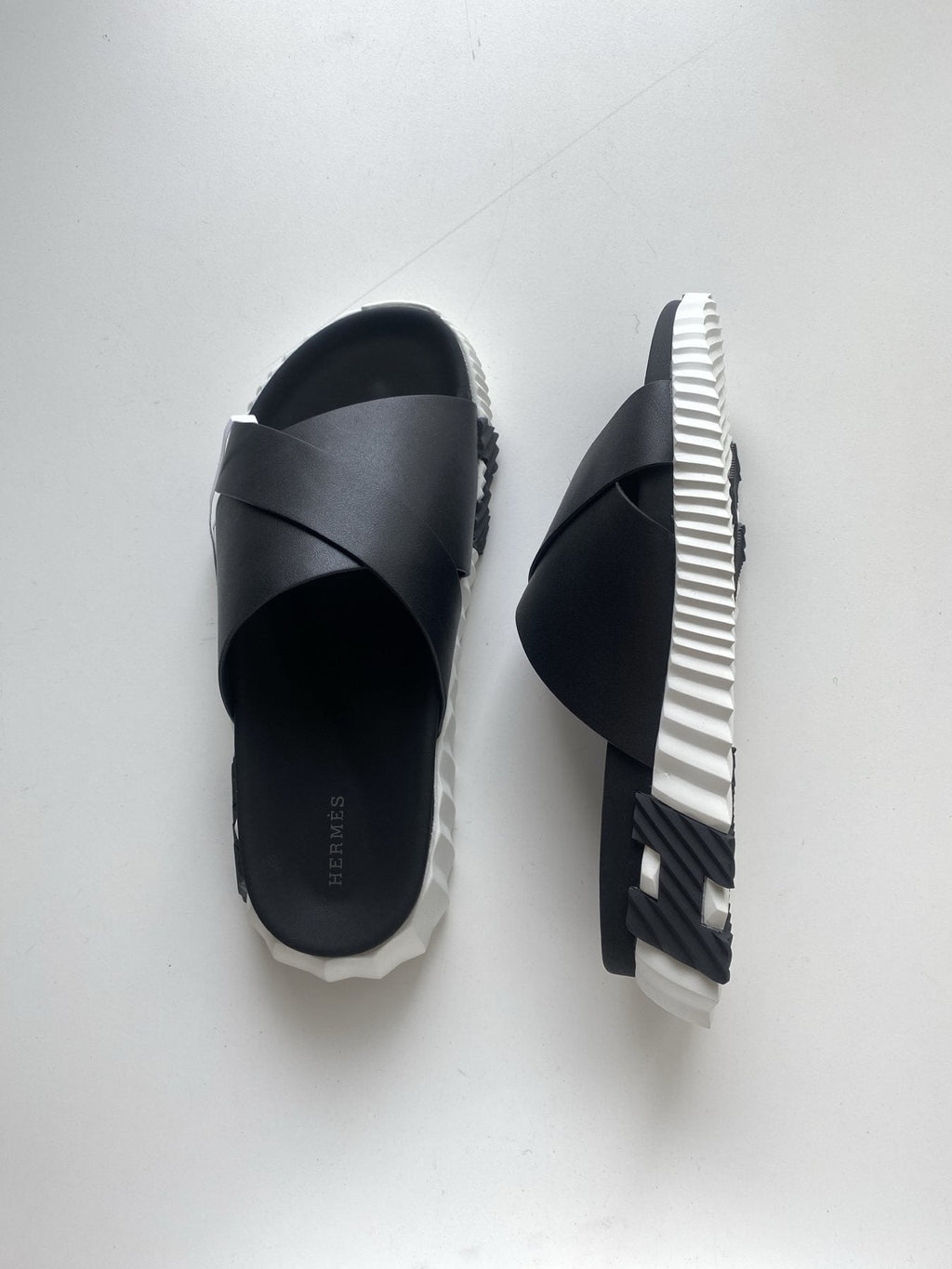 Hermès Cross-Strap Slide Sandals