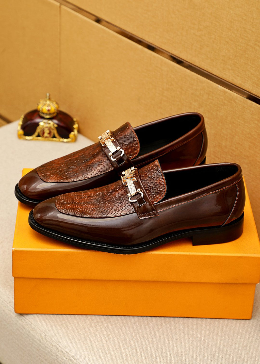 Louis Vuitton Embossed Buckle Loafers - Embossed Vamp Panels