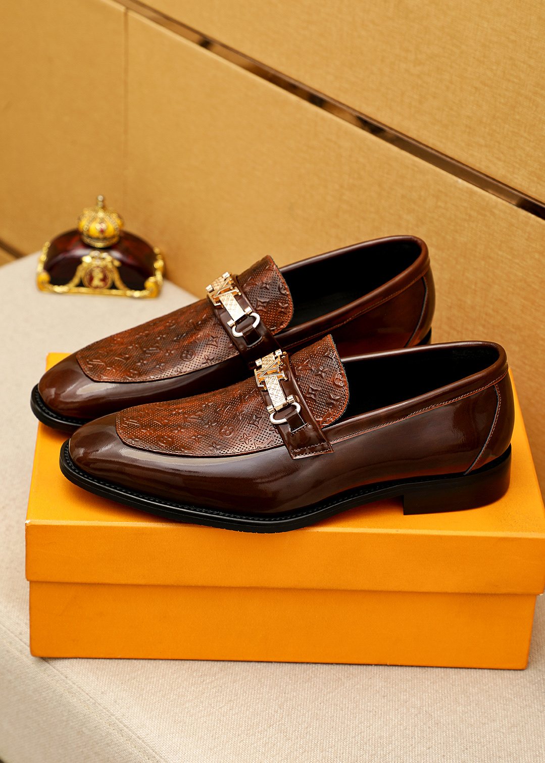 Louis Vuitton Embossed Buckle Loafers - Embossed Vamp Panels