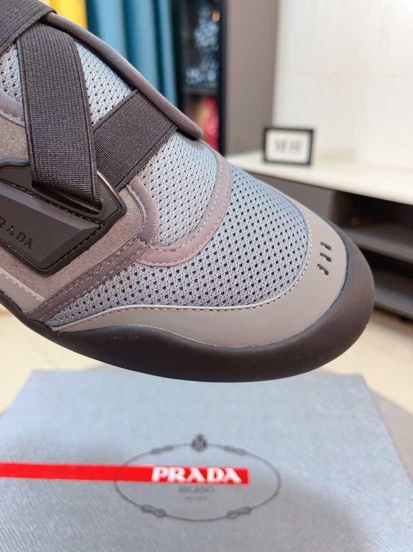 Prada Men's Mesh Slip-On Sneakers