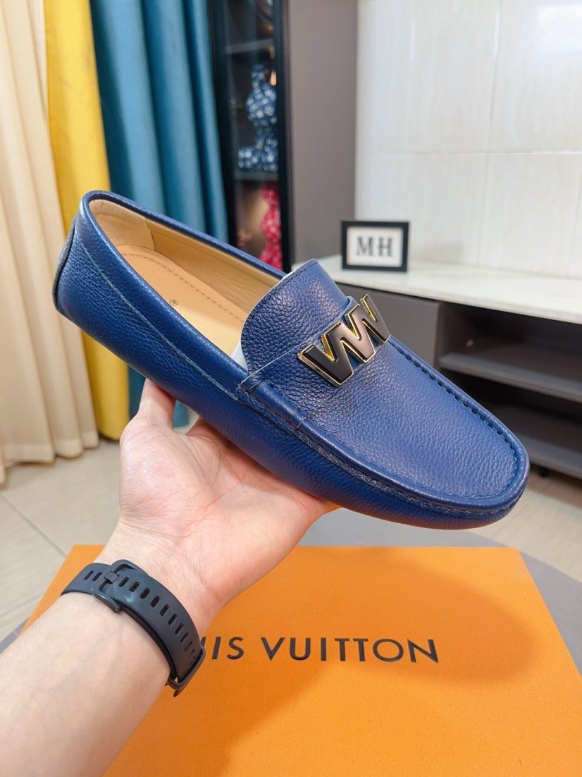 Louis Vuitton Pebbled Driving Loafers